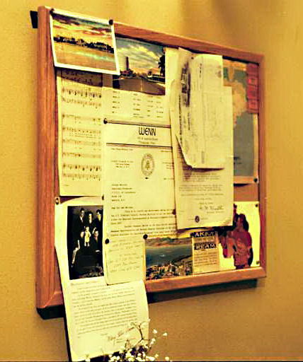 The hall bulletin board