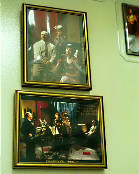 Two photos in the hall